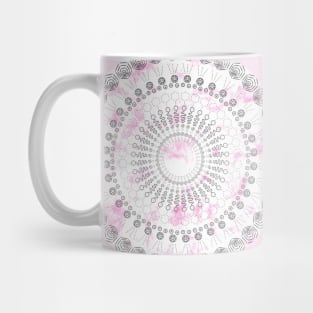 Geometric Silver/Pink Spiral Mug